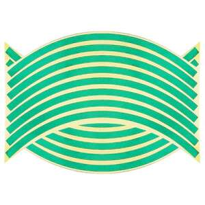 16 piece green rim tape for 17 inch wheels - Car decorative strip