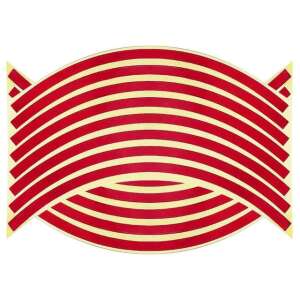 16 piece red tuning rim stripe set for 17 inch rims - Car decorative strip