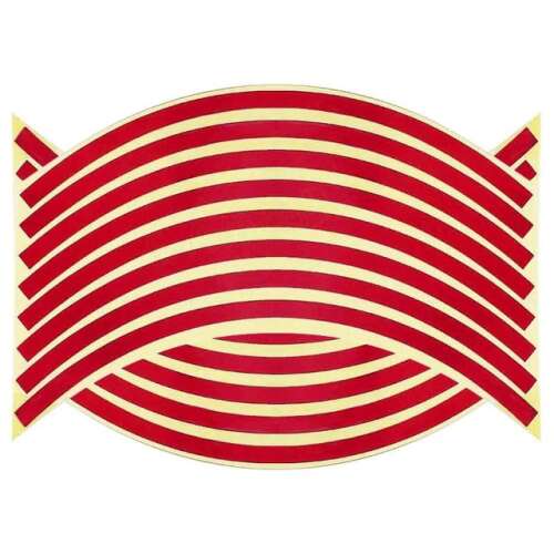 16 piece red tuning rim stripe set for 17 inch rims