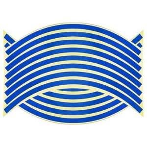 16 pack blue reflective rim tape for car wheels - Car decorative strip