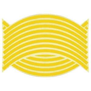 16 pack yellow reflective rim tape for 17 inch wheels - Car decorative strip