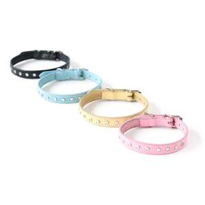 Kutyanyakörv - Bőr - 15 mm - Díszített