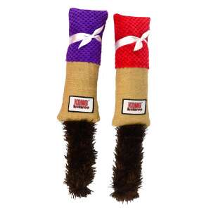 KONG Kickeroo Cuddler macskajáték, választott színekben, macskamentával, plüss, juta és tollal - Cat