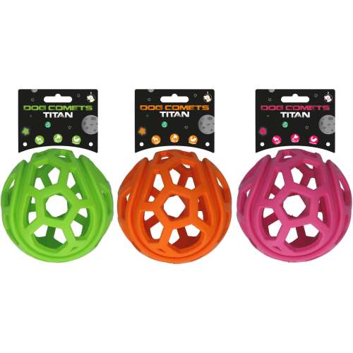 DOG COMETS Titan jutalomfalatokkal tölthető kutyajáték, zöld, közepes, 11,5 cm