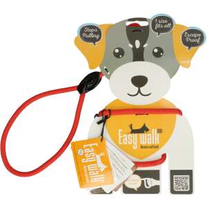 EASYWALK Mini Hám és Póráz 2 az 1-ben, piros, szökésgátló, húzásgátló, egy méret minden kutyára - Kisállat hám