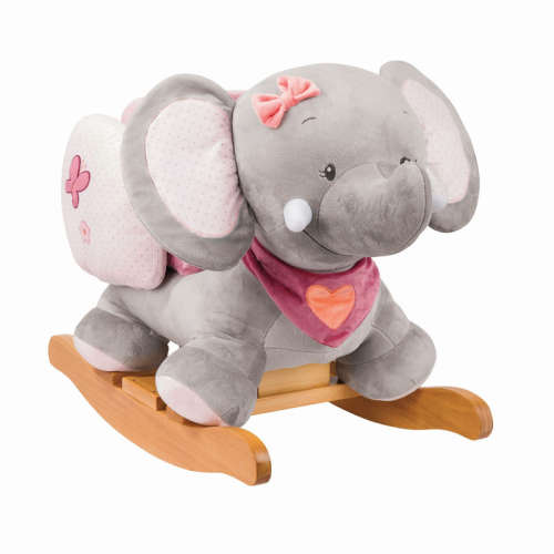 Nattou Hintázó állatka - Adele az elefánt #szürke-rózsaszín 30234049