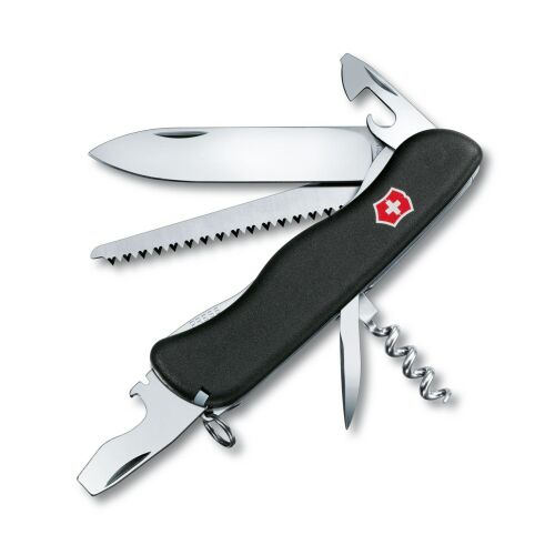 Victorinox Forester Schweizer Taschenmesser mit mehreren geöffneten Werkzeugen