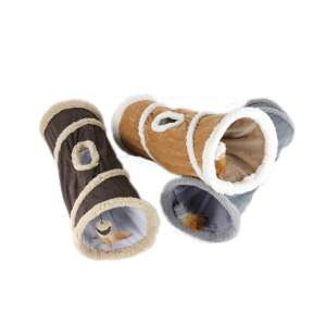 AFP-ALL-FOR-PAWS Báránygyapjú macska alagút tollal, 3 színben - Cat