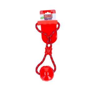 KONG Squeezz labda fogantyúval kutyajáték, piros - KONG