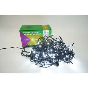 Instalatie de Craciun KipHome® Tip Turturi, Franjuri cu Flash, Sectiune 4 m, 132 LED-uri, Interconectabila, Fir Negru, Alb Rece 107588496 - Ghirlande luminoase