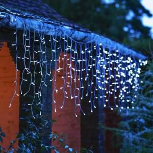 Turturi Christmas lights icicle lights hanging on a house - Christmas