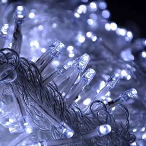 Close-up of Flippy 478 LED icicle lights, featuring cool white LEDs - Home & Garden