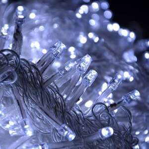 Priveliște apropiată a luminii de gheață Flippy 943 LED, alb rece, 32m lungime - Ghirlande luminoase