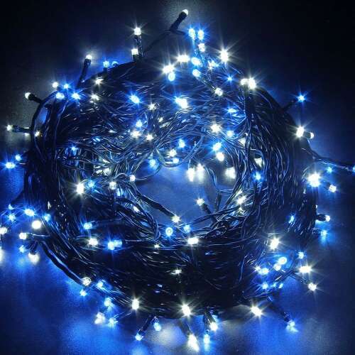 Turturi 429 LED blue Christmas lights, 15 meters long, white cable