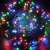 20 meter long, 572 LED, multi-color, flashing Christmas lights with black wire
