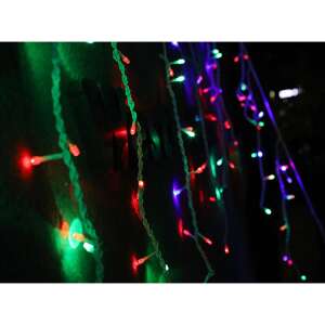 Flippy 40m 1144 LED Christmas icicle lights, red, green, blue, flashing, with remote control, connectable, white wire - Christmas