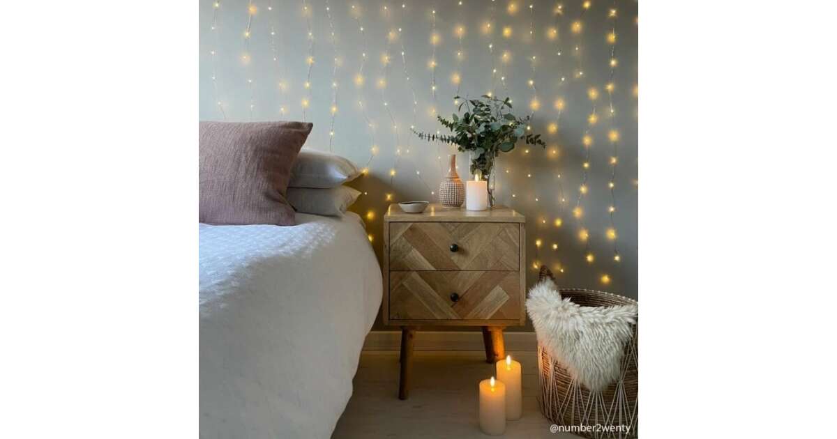 Pigeon-type Christmas light string, IP44, 15 m, 429 LEDs, Warm white, 8 light modes, 31 V, Connectable, with 3 m extension cord, Copper wire, Flippy, Indoor/Outdoor 107491291