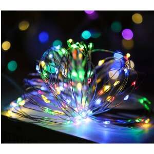 Многоцветни светлини с меден проводник, 200 LED, 20 метра дължина, захранвани с батерии, марка Flippy - Flippy