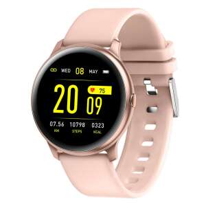 MaxCom FW32 Smartwatch, rosa, mit rundem Display, das Zeit, Datum, Schritte und Herzfrequenz anzeigt - Maxcom