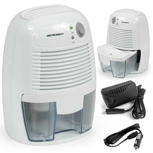 Berdsen BR-68W dehumidifier with car adapter, white, 2 in 1, small, compact, for home and car