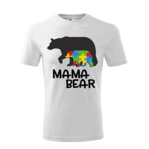 "Mama Bear" póló autizmus tudatosság kirakós mintával - Ajándék póló