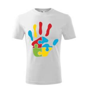 Személyre szabott Autizmus Figyelemfelkeltő póló Puzzle Kéz mintával - Ajándék póló
