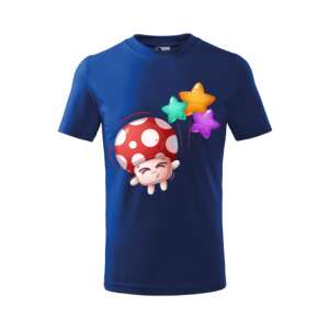 Személyre szabott gyerek póló gomba és csillag rajzfilmfigurával - Ajándék póló