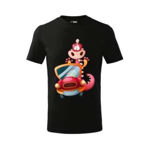 Személyre szabott póló rajzfilm sárkány és autó mintával - Ajándék póló