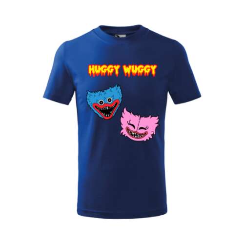 Kék Huggy Wuggy póló gyerekeknek, rajzfilm karakteres póló
