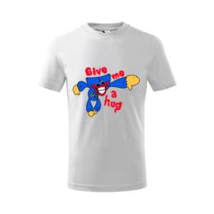 Fehér Huggy Wuggy póló gyerekeknek, Adj egy ölelést - Ajándék póló