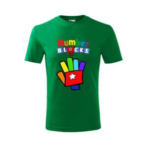 Személyre szabott zöld Számblokkok póló gyerekeknek - Ajándék póló