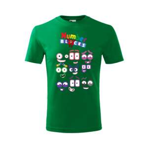 Zöld Numberblocks póló gyerekeknek, személyre szabott ajándék - Ajándék póló