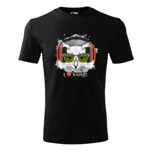 Személyre szabott I Love Music póló menő bagoly mintával - modern és kreatív dizájn 107528207 - Ajándék póló