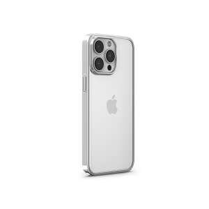 Devia Glimmer Series iPhone 15 Pro Case, Silver, Clear Back, TPU and TPE Material, Shockproof, Galvanic Coating - Phone Case