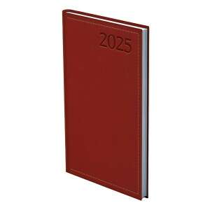 TOPTIMER Traditional T035 2025 roter Leder-Taschenkalender - TOPTIMER