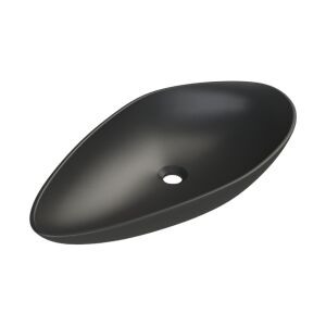 CeraStyle OLIVE Pultra Szerelhető Mosdó - Matt Fekete - 60x35 cm