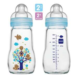 Mam Feel Good Premium 2hó+ üvegből készült Cumisüveg 260ml #kék 74584181 Cumisüvegek - BPA-mentes