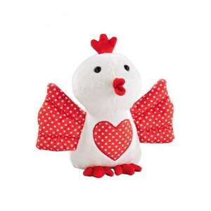 Piros-fehér csirke plüss – 24 cm 38936567 Plüss - Lány