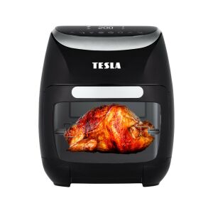 TESLA AirCook & Grill QG600: Multifunctional air fryer with chicken on rotisserie - Tesla Air fryer