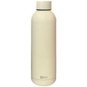 Zilan 500 ml beige Thermosflasche, doppelwandig, hält Getränke 24 Stunden kalt und 12 Stunden warm - Lebensmittel- & Getränkebehälter