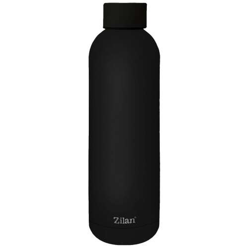 Čierny termos Zilan, 500 ml, z nehrdzavejúcej ocele, s dvojitými stenami, udržiava nápoje studené 24 hodín, udržiava nápoje teplé 12 hodín