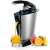Cecotec Hyden 600 citrus juicer with fresh juice and fruits