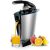 Cecotec Hyden 600 citrus juicer with glass of juice and citrus fruits