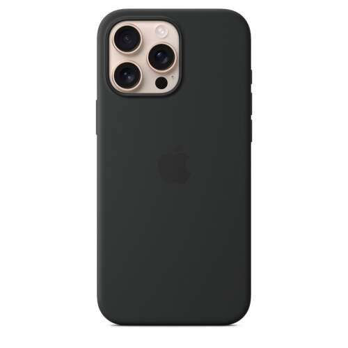 Fekete szilikon tok MagSafe-vel iPhone 16 Pro Max-hoz - Apple