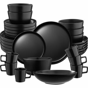 Una Stoneware Dinner Set for 6 130252228 - Dinnerware set