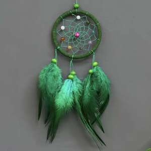 \u00c1lomfogu00f3 zu00f6ld tollakkal, indiu00e1n ihletu00e9su0171 fali dekoru00e1ciu00f3 - Álomfogó