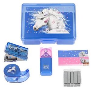 Miss Melody mini stationery set including stapler, tape, sticky notes and staples - Writing Tool Set