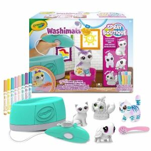 Crayola Washimals Spray Boutique Playset with Animals and Markers - Creative Toy