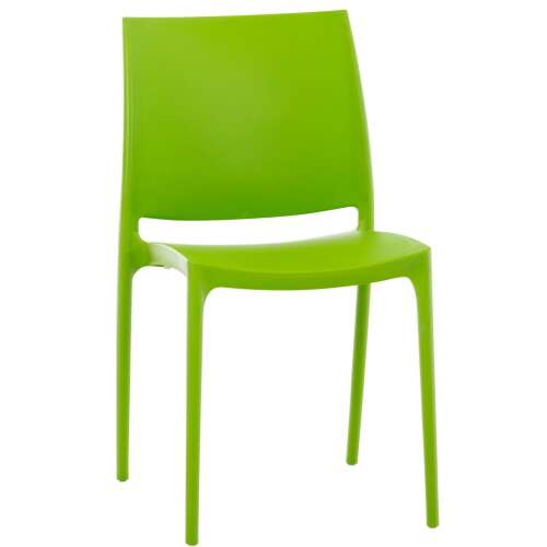 MAYA zöld rakásolható szék, modern design, étkező szék, konyhai szék, nappali szék 