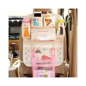 Sitzrücken-Organizer für Autositze mit mehreren Taschen für Spielzeug, Snacks und andere Baby-Essentials, mit einem niedlichen Tierdruckdesign. - Autoorganizer